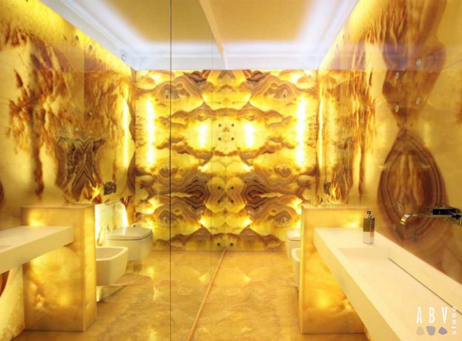 Ванна из оникса с подсветкой