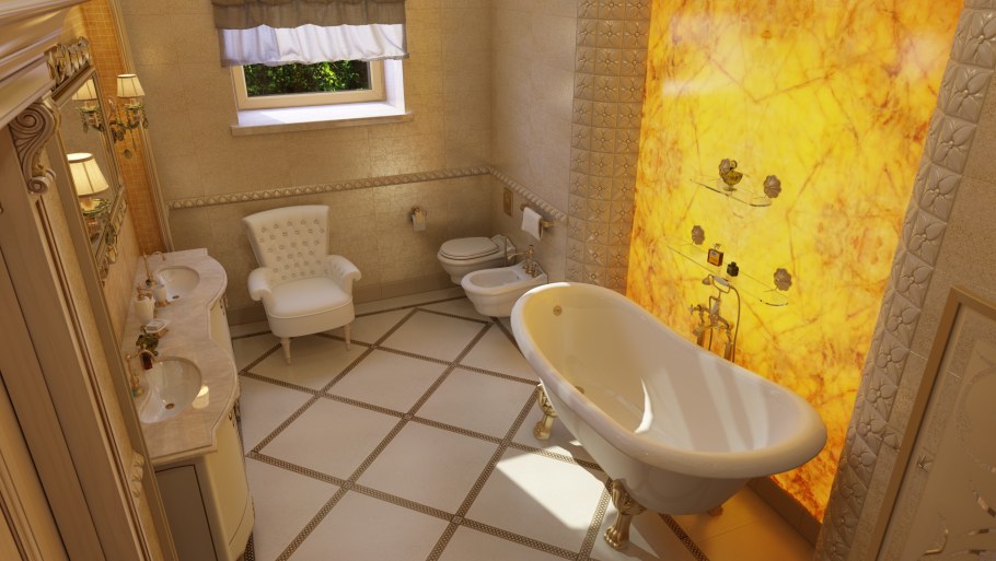 Туалет из оникса