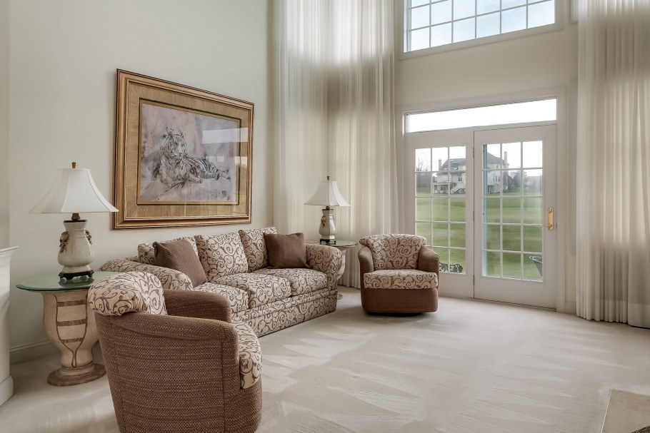 Цветы в интерьере гостиной