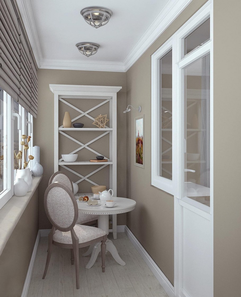 Лоджия в классическом стиле