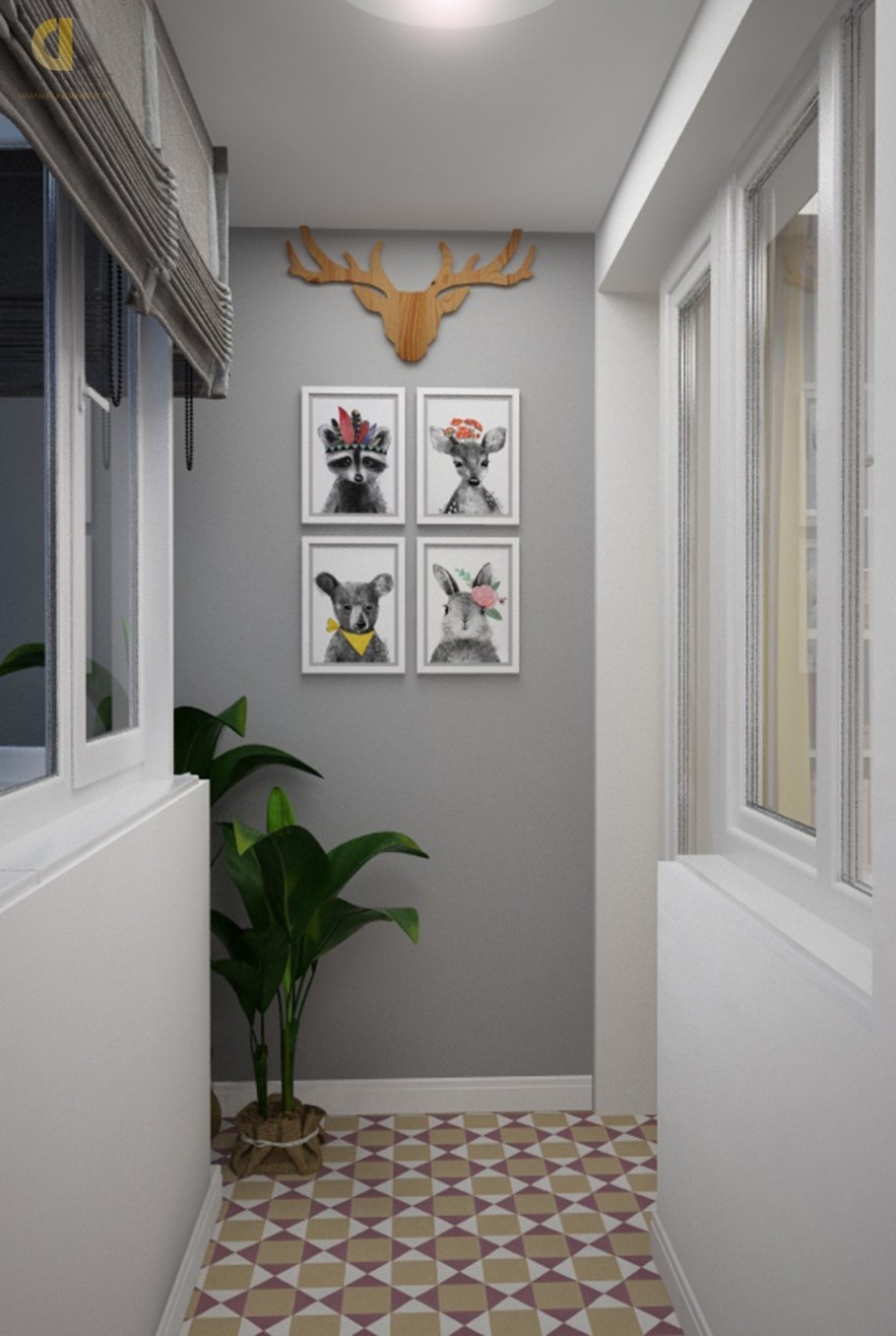 Серая лоджия