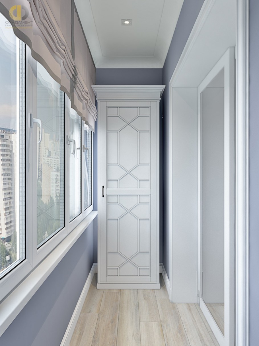 Серая лоджия интерьер