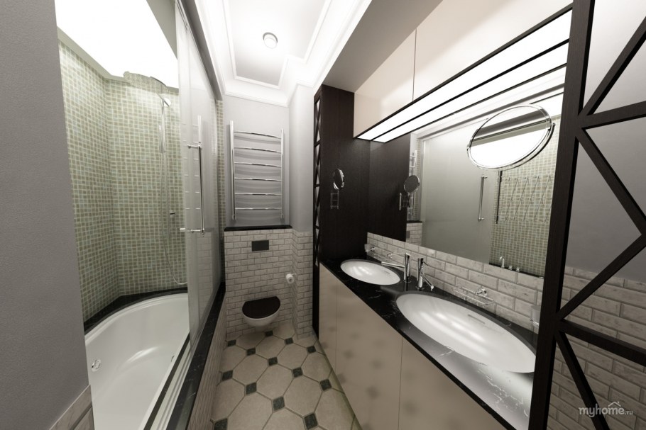 Ванная комната в стиле конструктивизм