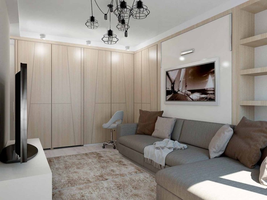 Дизайн однокомнатной квартиры в панельном доме