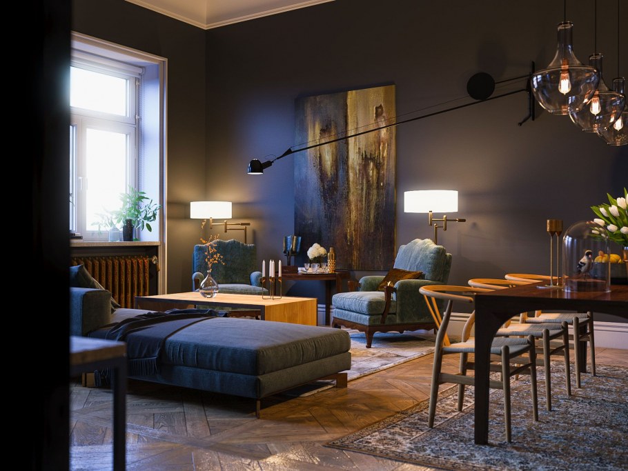 Corona 3ds Max интерьер