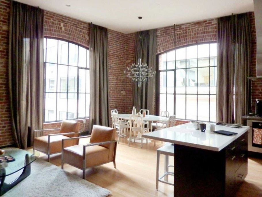 Шторы в стиле лофт