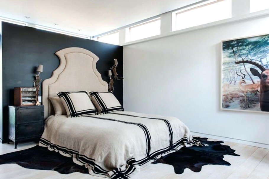 Черно белая краска для спальни