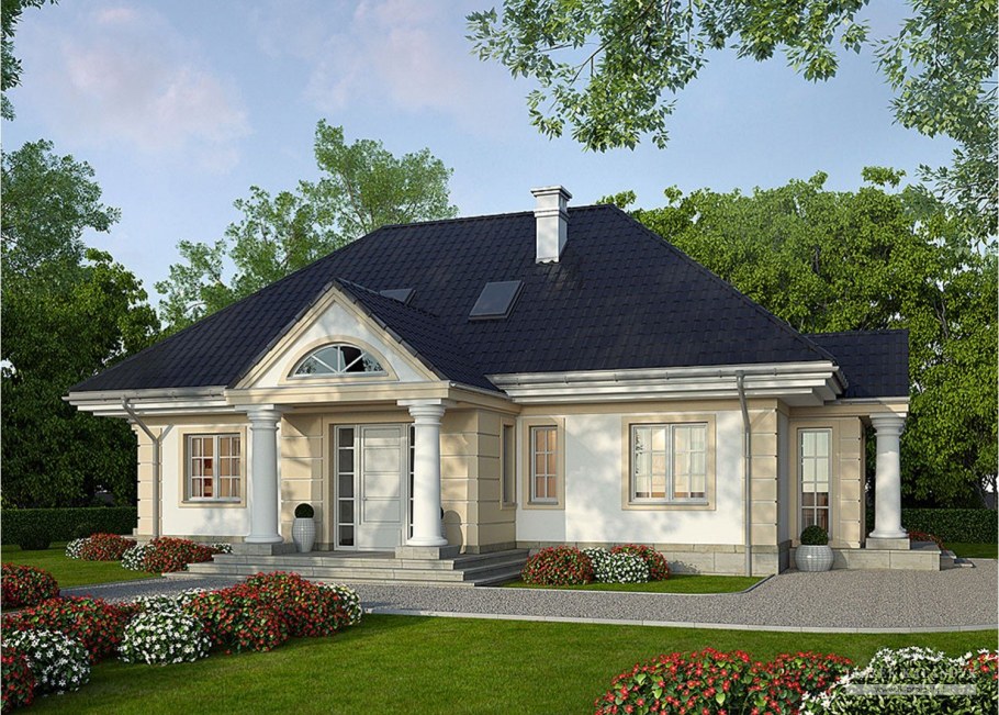 Красивый одноэтажный дом