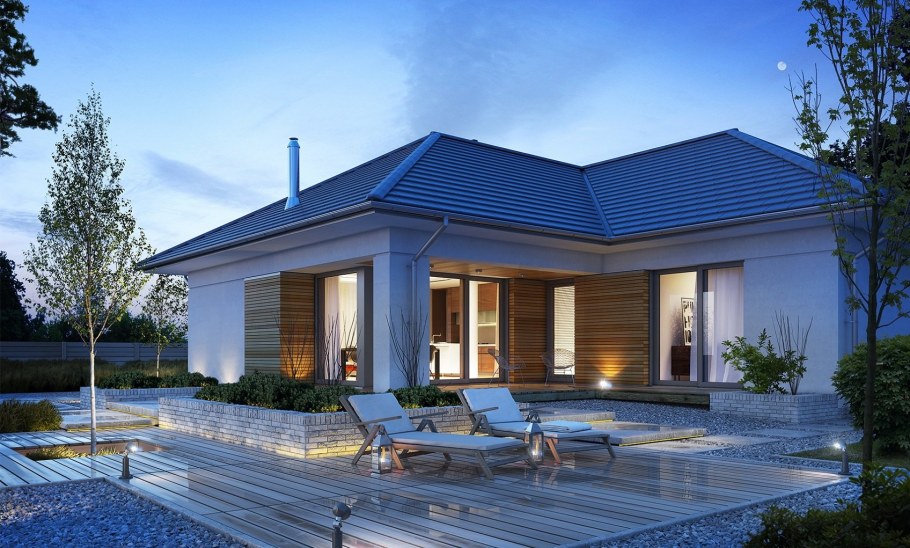 Z500 проекты одноэтажных домов с террасой