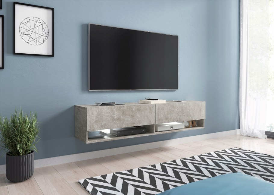 Тумба под ТВ подвесная rv18 глянец