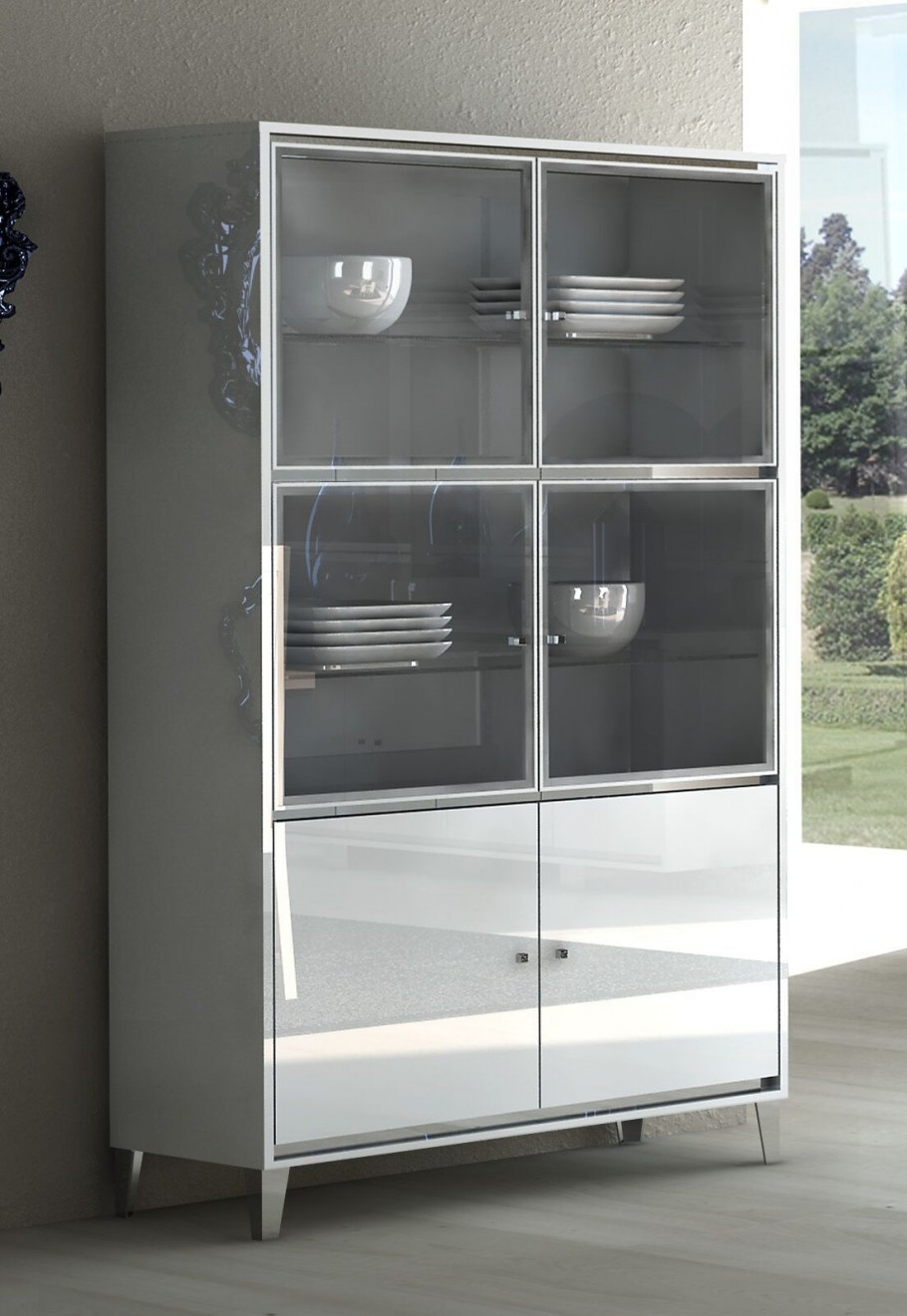 Буфет четырехдверный (гостииная Caprice White) арт. Cadwhb400