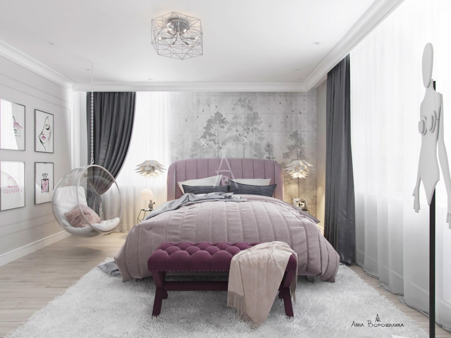 Пепельный с розовым оттенком