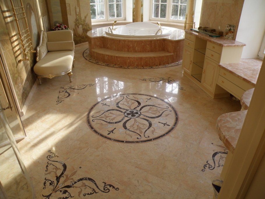 Пол из натурального камня