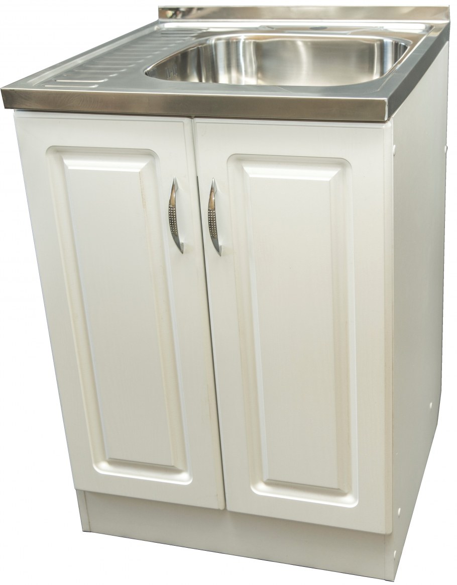 Тумба под мойку "Смир" 600х600 белое дерево