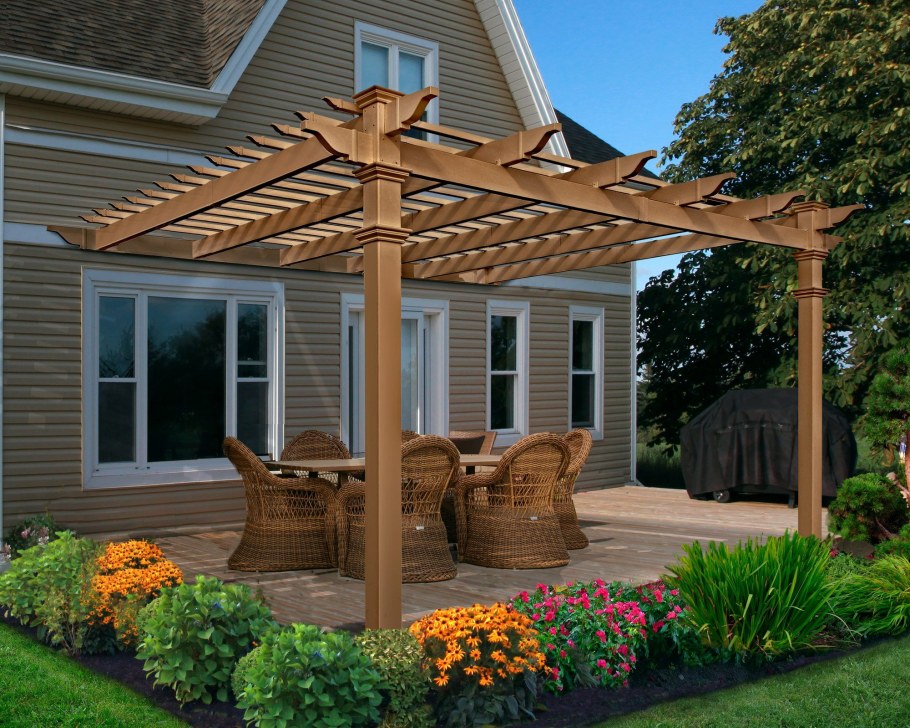 Каркас террасы из бруса 150х150