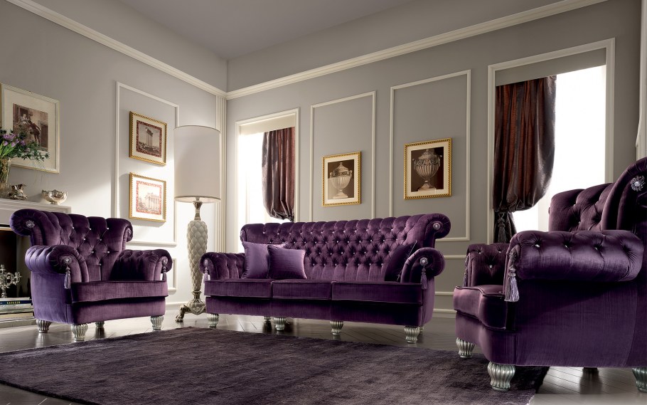 Фиолетовый итальянский диван