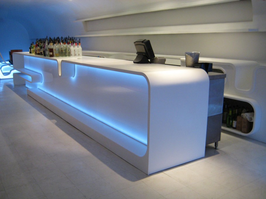 Стойка ресепшн из акрилового камня