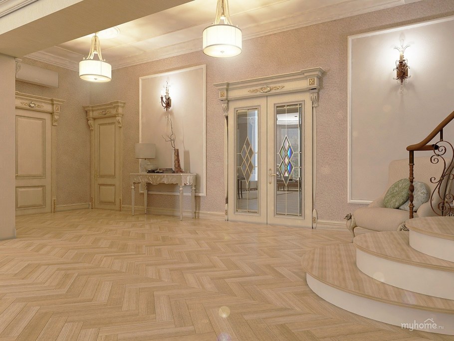 Холл в частном доме одноэтажном