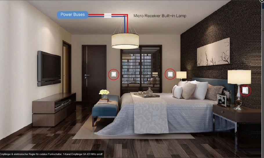 Проходные выключатели в спальне