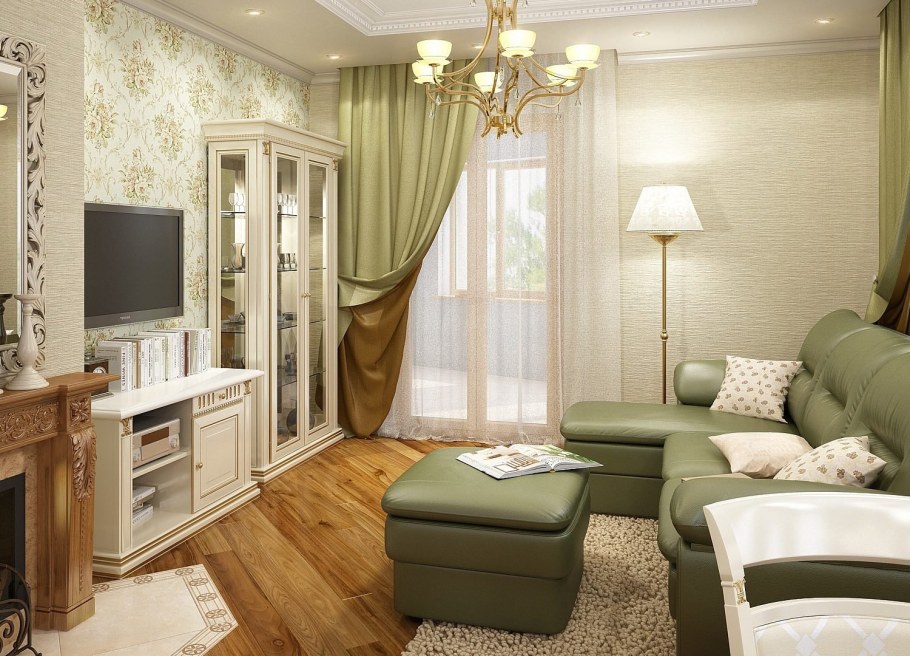 Гостиная в пепельных тонах