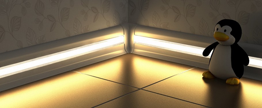 Светодиодная вставка в плинтус Рико Лео