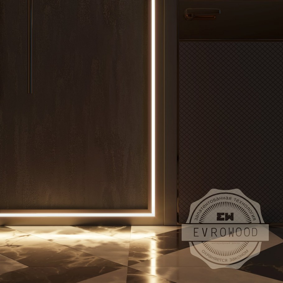 Евровуд плинтус PN 021 led