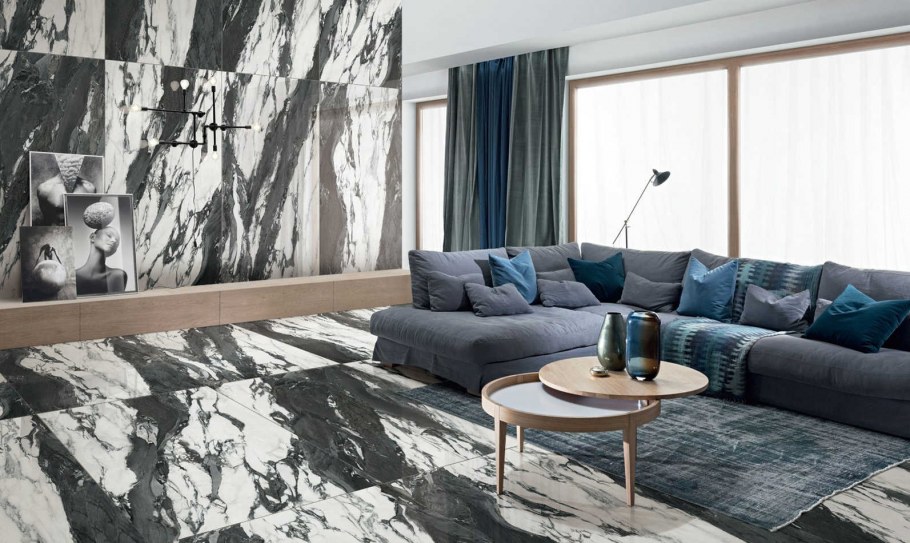 Керамогранит Romario Versace Black 75x150