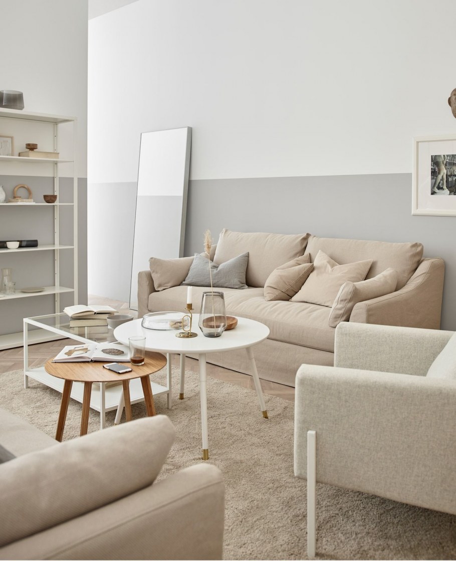 Интерьер диван икеа беж