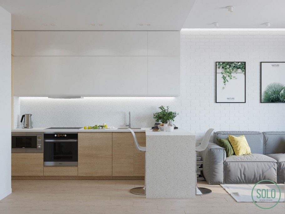 Функционализм в светлых тонах дизайн