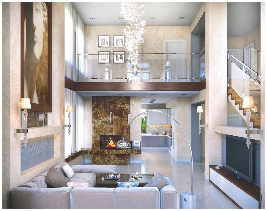 Кухня гостиная со вторым светом