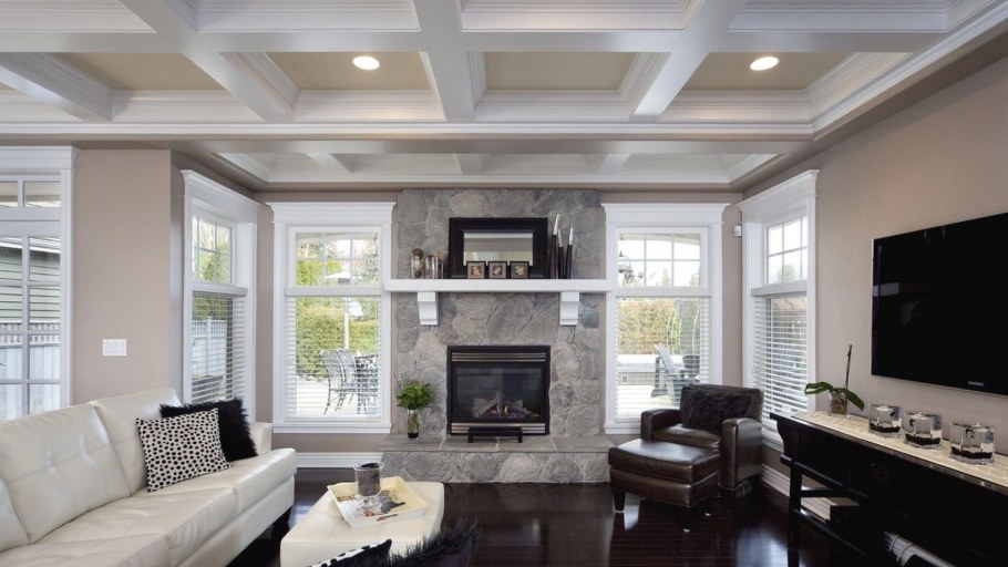 Кессонный потолок в интерьере