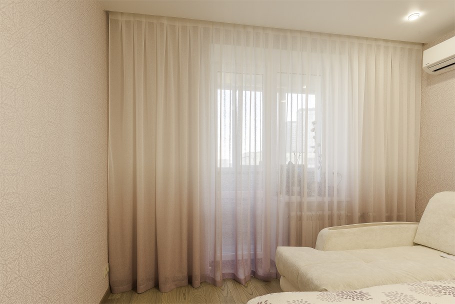 Тюль в полоску вертикальную