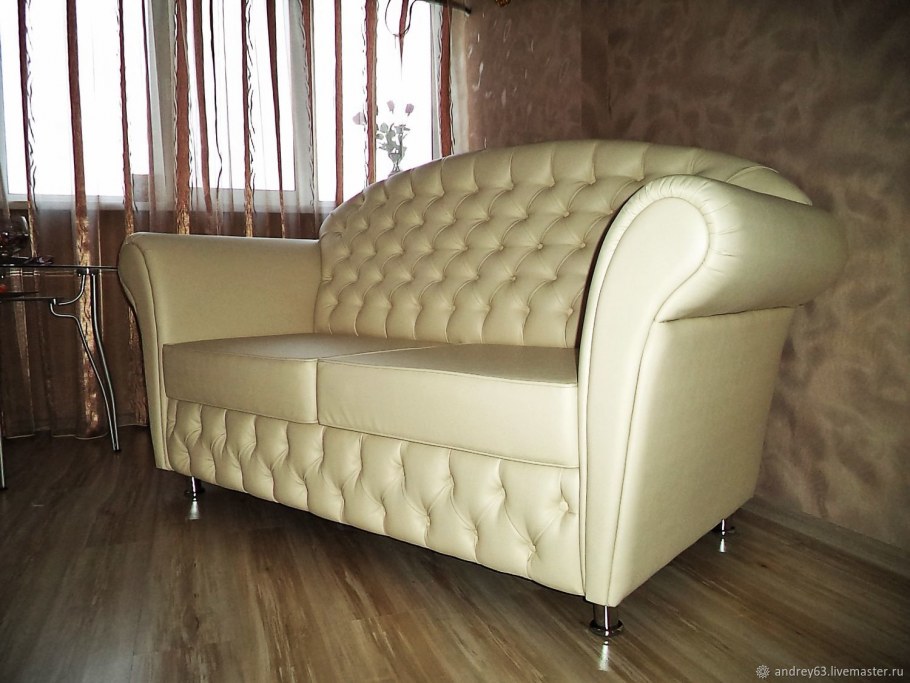 Диван каретная стяжка Soprano Lazur