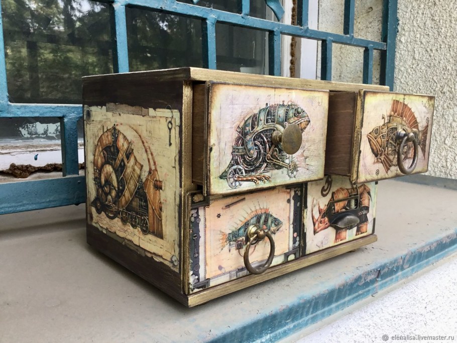 Мини комод в стиле стимпанк