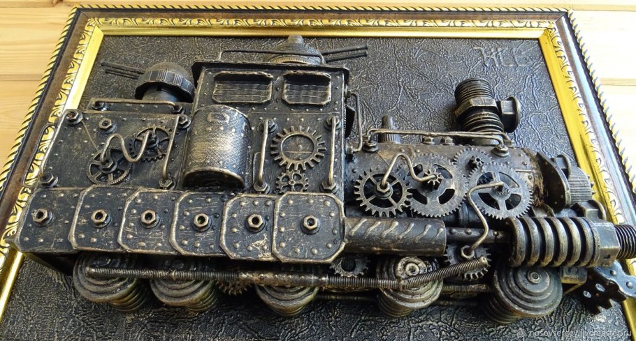 Часы в стиле стимпанк настенные