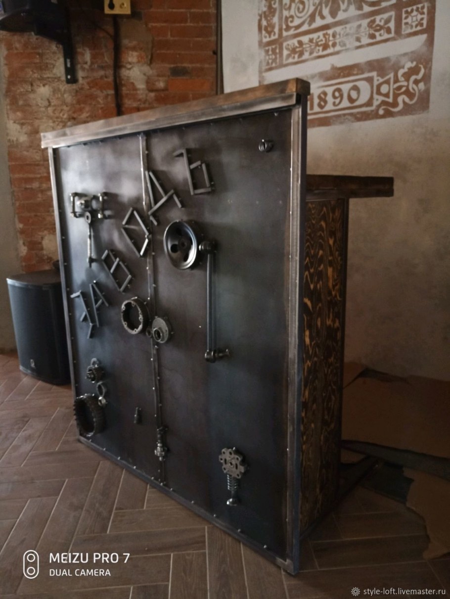 Панно паровоз стимпанк