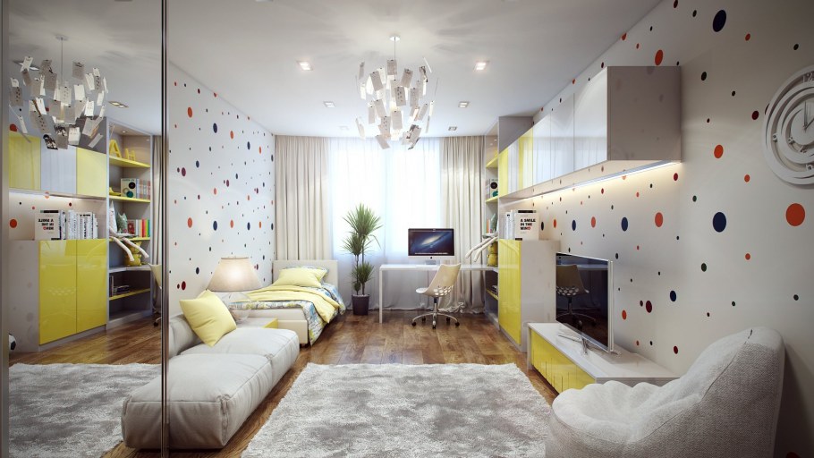 Современная комната для подростка девочки