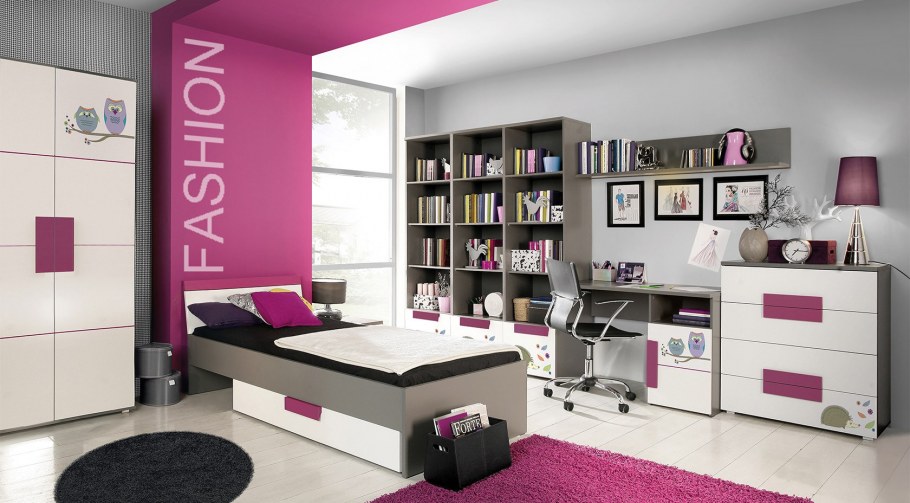 Фиолетовая комната для девочки
