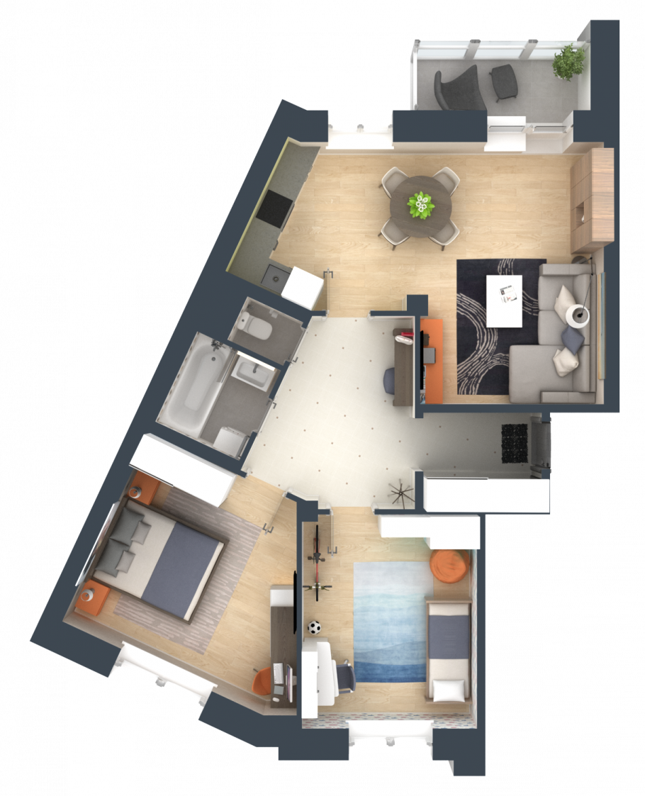 Планировка пик евротрешка 58м