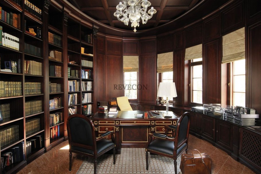 Кабинет библиотека интерьер