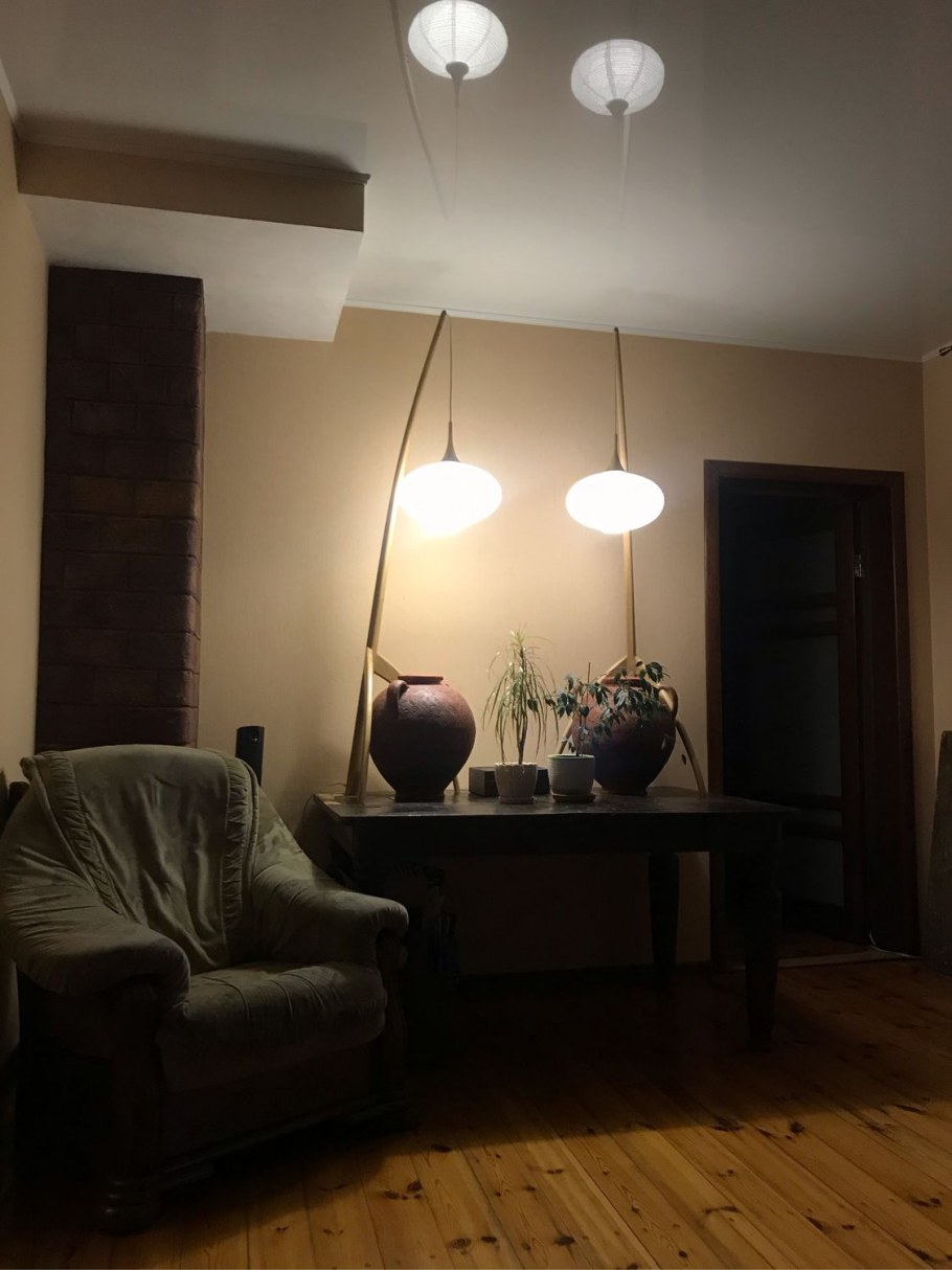 Светильник напольный наклонный в стиле этно