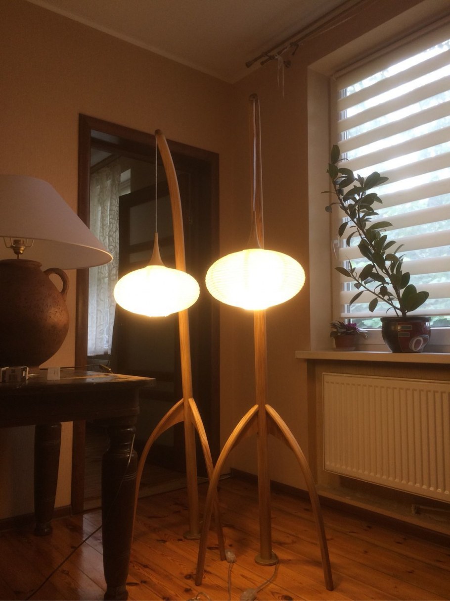 Торшер из рисовой бумаги