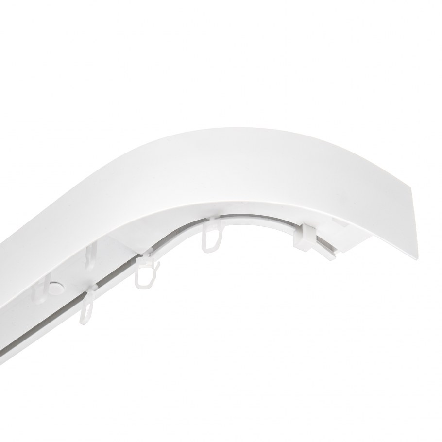 Карниз потолочный двухрядный с блендой 240 см белый