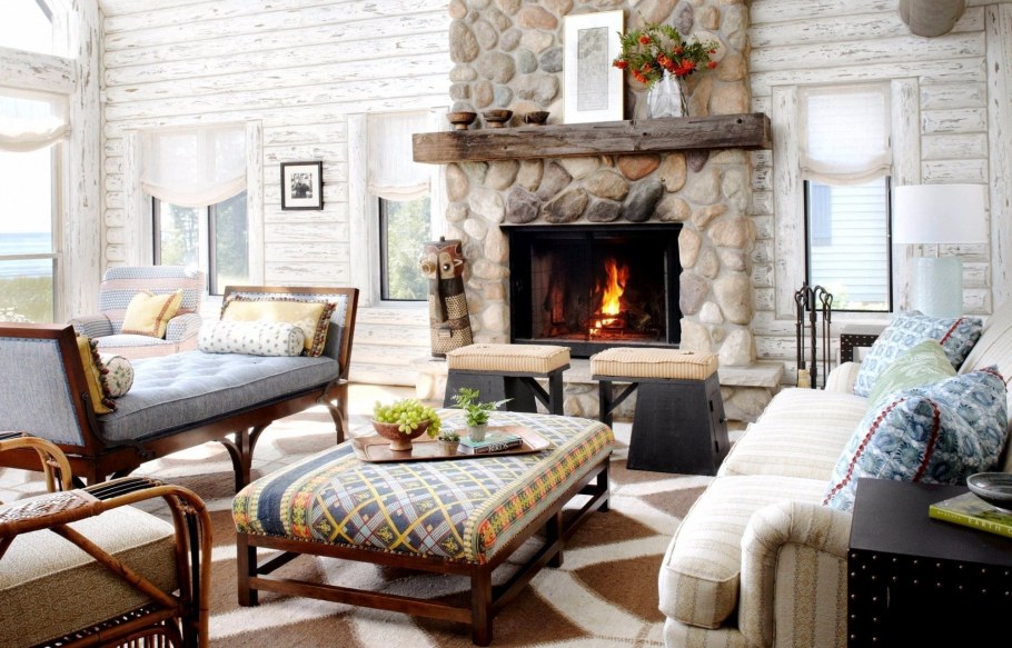 Уютный интерьер загородного дома