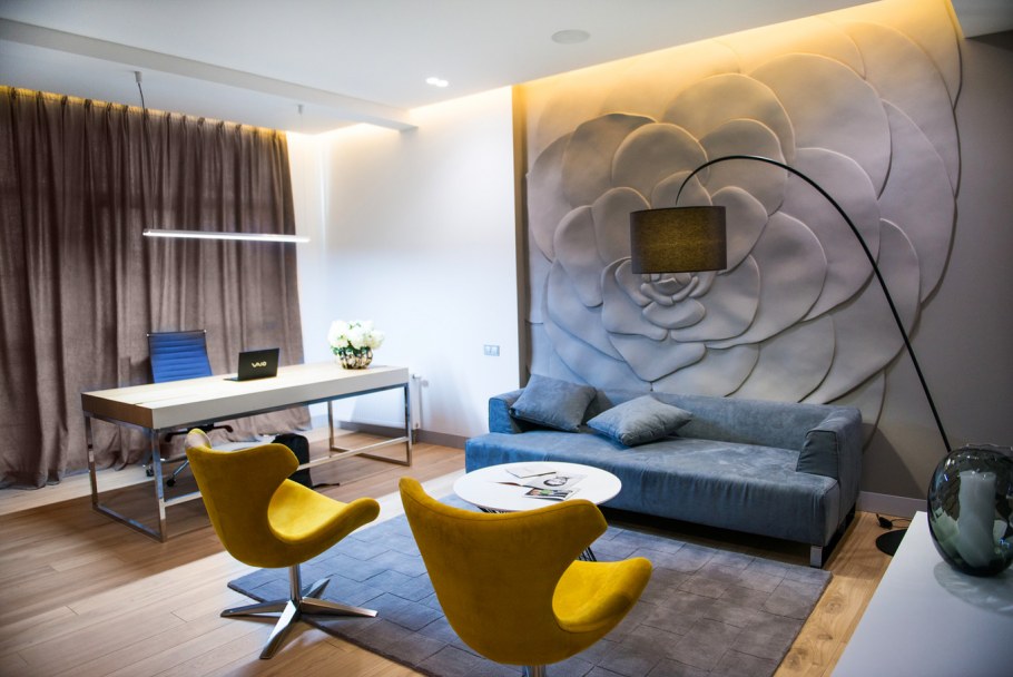 Фронтальный интерьер комнаты