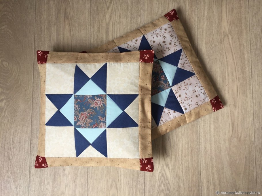 Одеяло в стиле пэчворк звезда