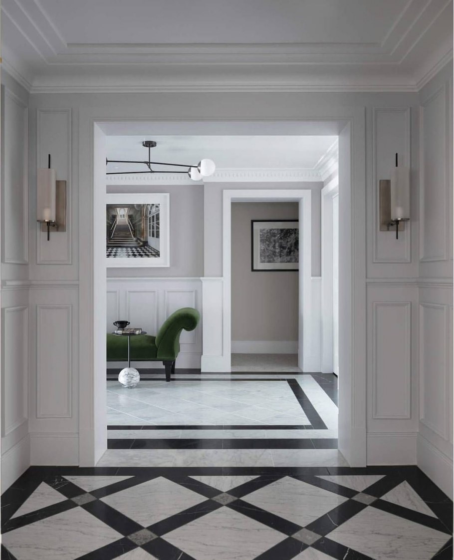 Метлахская плитка в интерьере прихожей