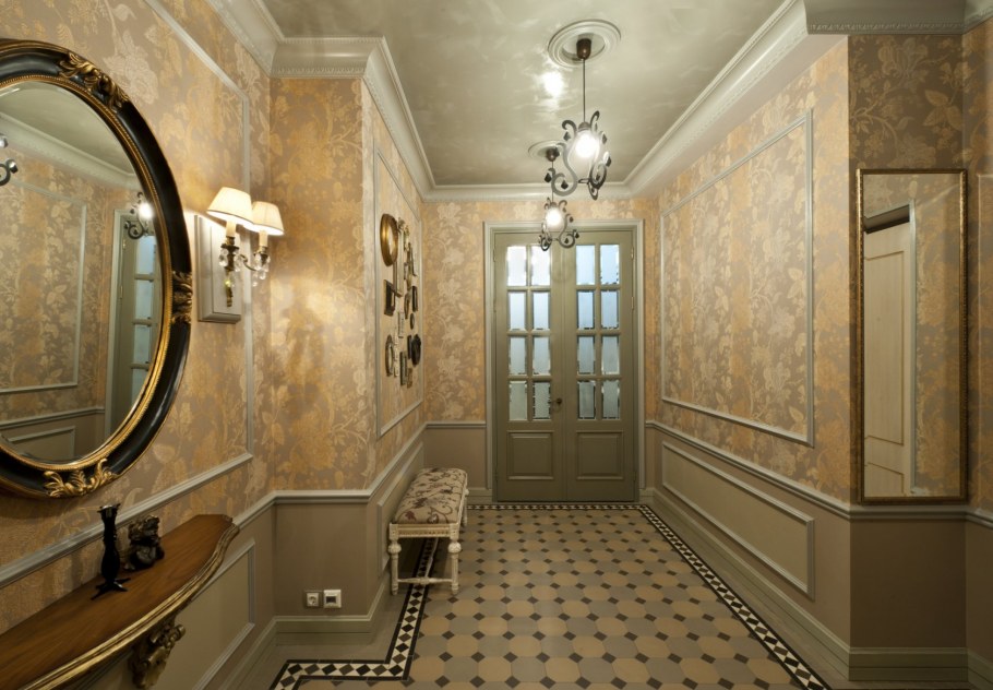 Коридор Неоклассика дизайн