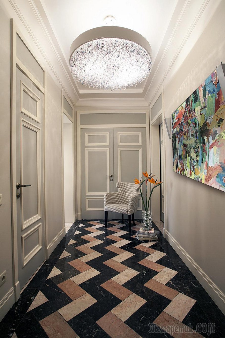 Мраморный пол в стиле Ампир