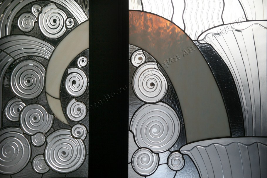 3д обои в стиле.Модерн на дверь Невидимку